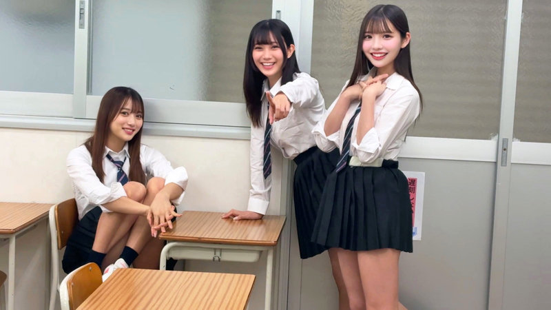素人 企画単体 ビジュアル - かりん＆める＆なぎさ